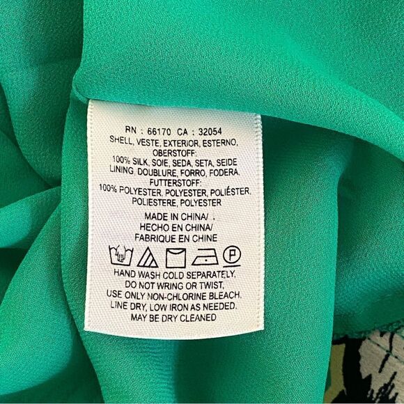 Anthropologie Maeve Ayame 100% Silk Floral Front Zip Mod Sheath Mini Dress Sz 0 - Picture 10 of 12